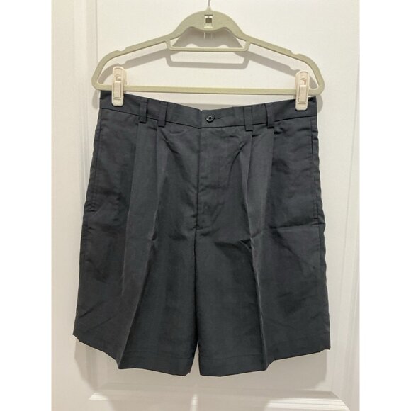 Perry Ellis Pleated Short 34 Black Principles Group Rayon Blend NWT - Picture 1 of 8